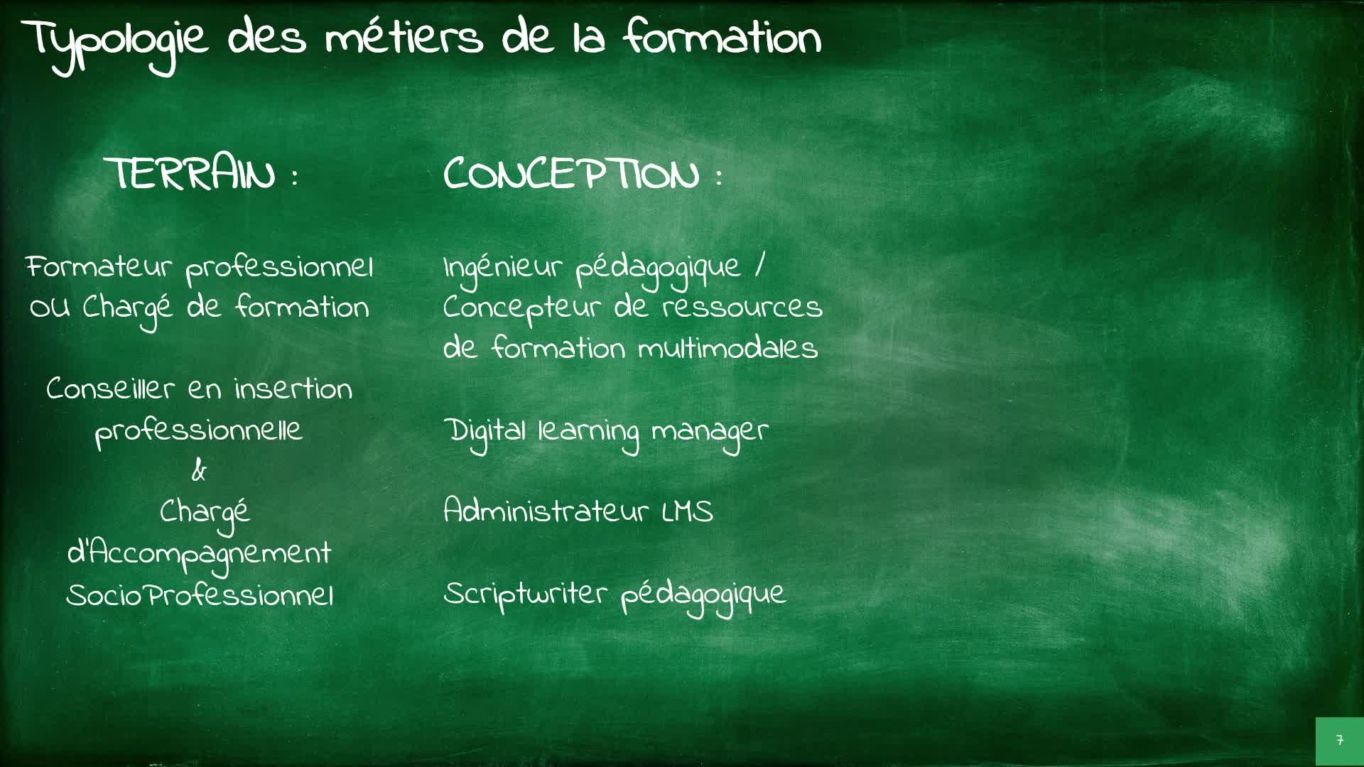 Les métiers de la formation des adultes